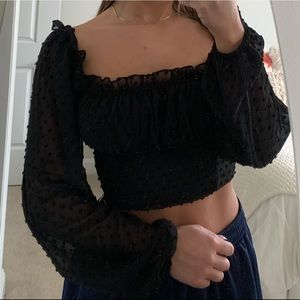 Forever 21 Polka Dot Crop Top